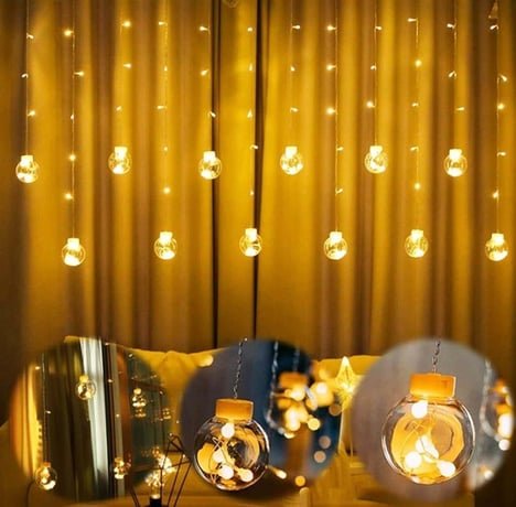 Ampul Top Perde Led Işık Dekoratif Dilek Topu Fişli Animasyonlu,Gün Işığı,Işıklı Top Led