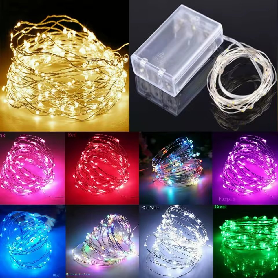 Brokoli Home LED Işıklı Süsleme Paketi -2 Adet 7 Li Balon Standı Kırmızı Peri Ledli -14 Adet Renkli Metalik Balon-2 Adet Peri LED Kırmızı